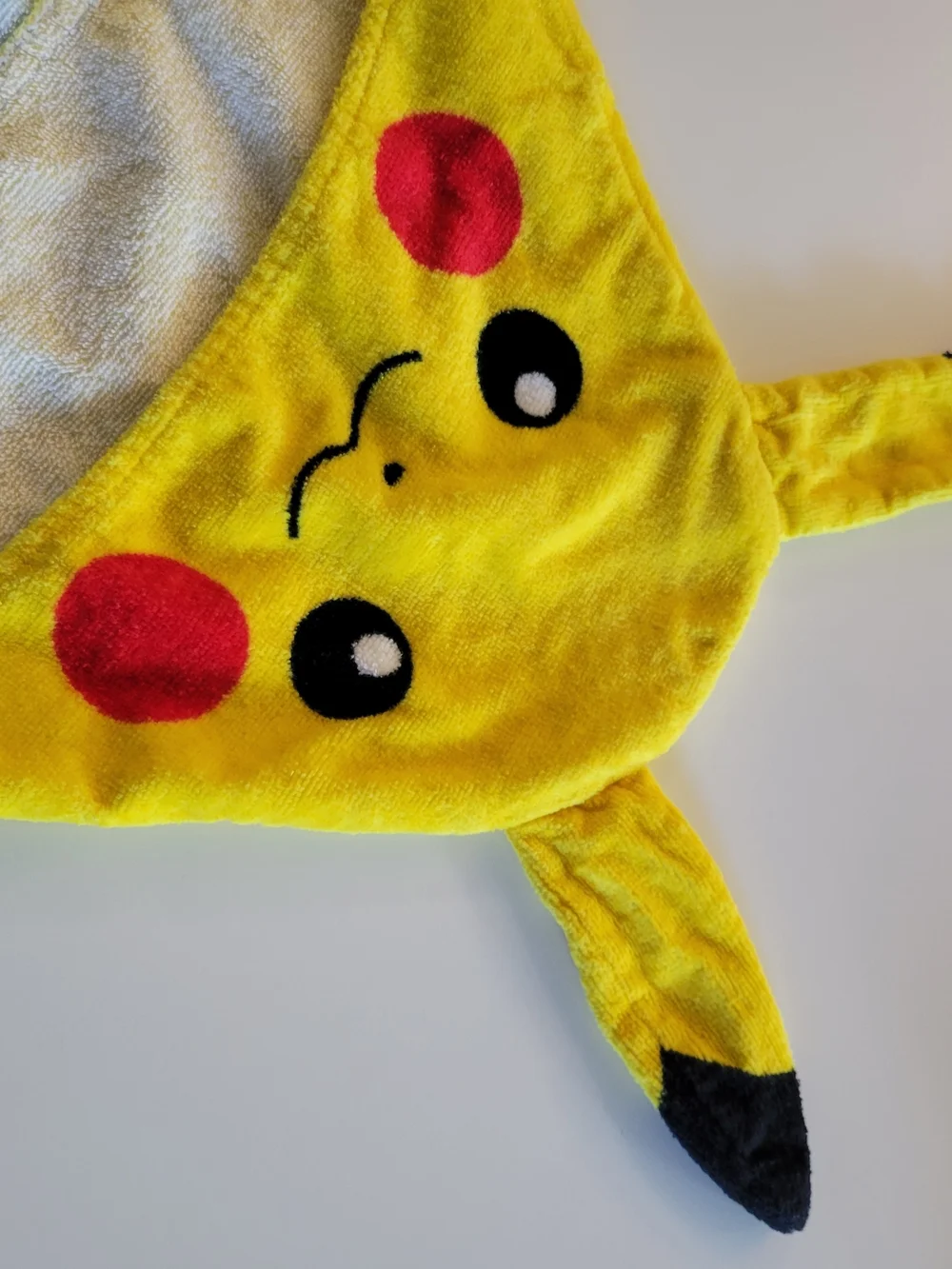 Pokemon Kids Hooded Towel with Yellow Pikachu Hood and Blue Pokémon Print